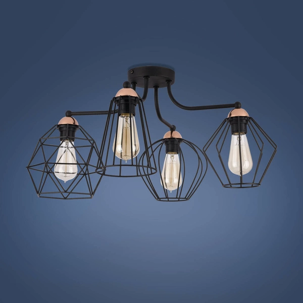 Nowoczesna lampa sufitowa GALAXY 1645 czarny/miedziany 1645