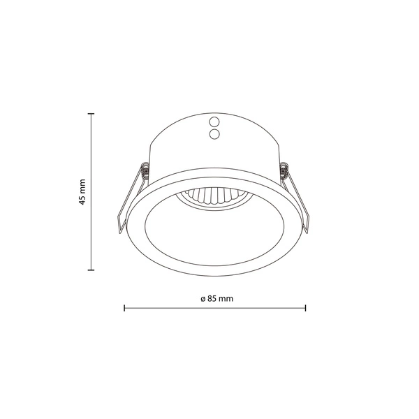Oprawa wpuszczana, oczko podtynkowe czarne OPTI BLACK GU10 10577