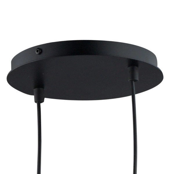 Stylowa lampa wisząca biura i domu HAPPY E27 60W szer. 38cm | czarny złoty