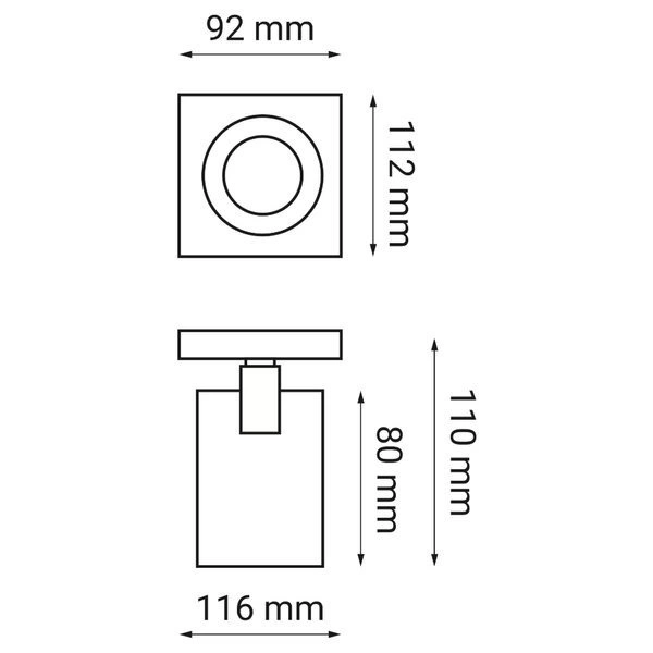 Lampa sufitowa kinkiet spot reflektorek CROSTI DAIME biały