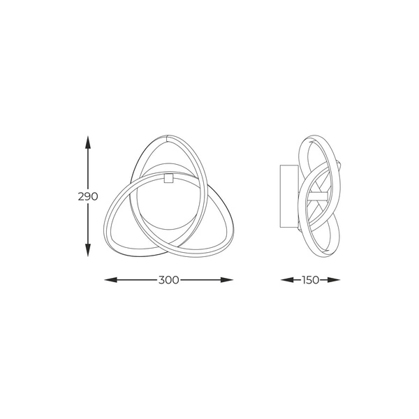 MB9717-1-3BCN INDIGO KINKIET CZARNY CHROM/BLACK CHROME