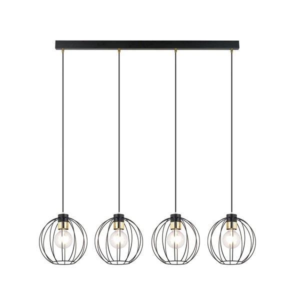 Lampa wisząca Emibig GINO 4 Czarny/GOLD 1222/4