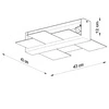 Plafon FENIKS 2 lampa sufitowa drewno białe 2x15W LED, SL.0078