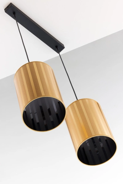 Klasyczna Lampa wisząca CORTINA wys. 100cm 2xE27 15W IP20 | złoty