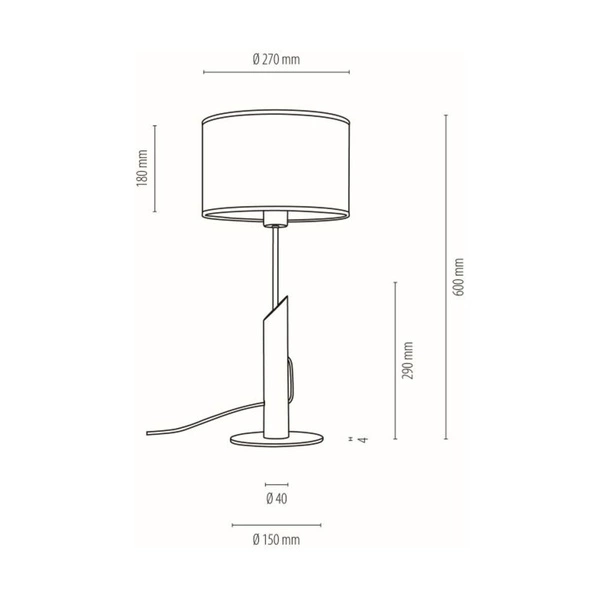Colette Jute Lampa Stołowa 1xE27 Max.60W Czarny/Dąb Olejowany/Czarny/Beżowy 86214904