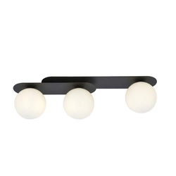 Lampa sufitowa Emibig PLAZA 3 Czarny/OPAL 1118/3