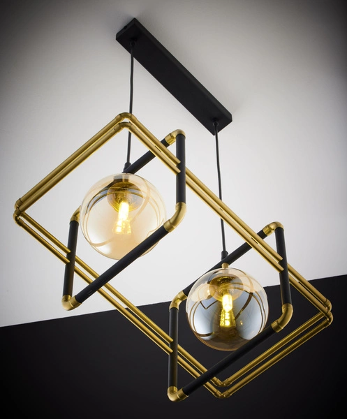 Nowoczesna Lampa wisząca FIORI wys. 115cm 2xG9 14W IP20 | Złoty