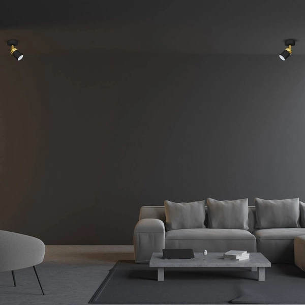 Kinkiet JOKER, MLP6123, czarny/złoty, 1x8W GU10