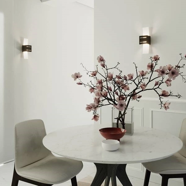 Kinkiet Sollux LORETO Aluminium, Czarny, Szkło, G9 12W LED, SL.0201