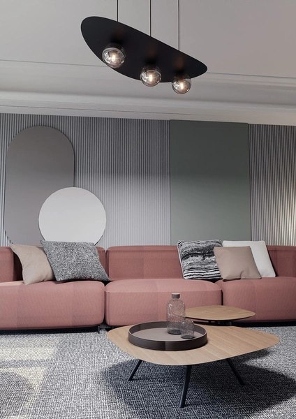 Lampa wisząca Emibig AURA 3 BL GRAFIT 1300/3