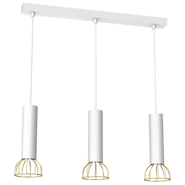 Lampa wisząca DANTE, MLP7255, biały/złoty, 3x8W LED GU10