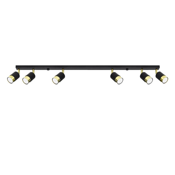 Lampa sufitowa (spot) NERO 6, SL.1073, czarny/złoty, 6x40W GU10