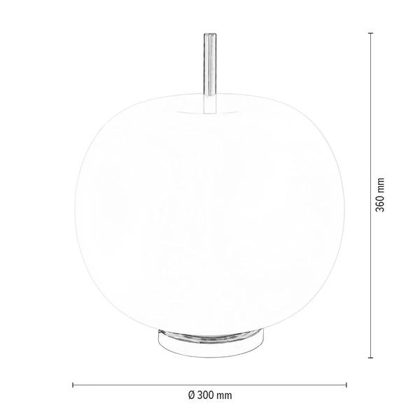 Lampa stołowa Apple 1xE27 maks. 60W chromowany metal/białe szkło 9963102
