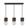 Trongo Square Lampa Wisząca 3xE27 Max.60W Orzech/Czarny/W Oplocie 7169376L