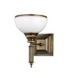 Klasyczny Kinkiet ZEUS wys. 32cm 1xE27 15W IP20 | Mosiądz patynowany