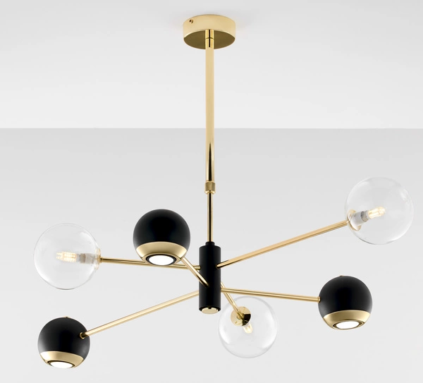 Nowoczesny Żyrandol MOKA wys. 47-69cm 3xG9 3xGU10
14W IP20 | Złoty