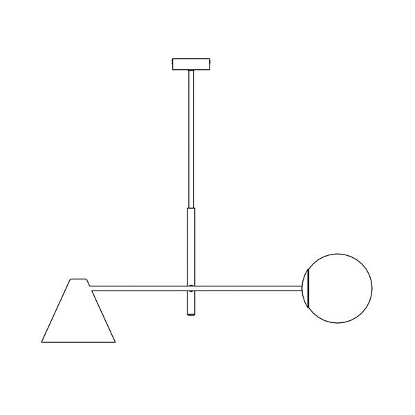 Lampa sufitowa Emibig HERMES 2 Biały 1348/2