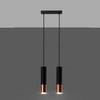 Lampa wisząca LOOPEZ 2 czarny/miedź SL.0947