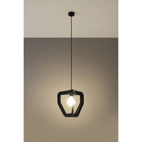 Nowoczesna lampa wisząca TRES SL.0930 czarna 1xE27
