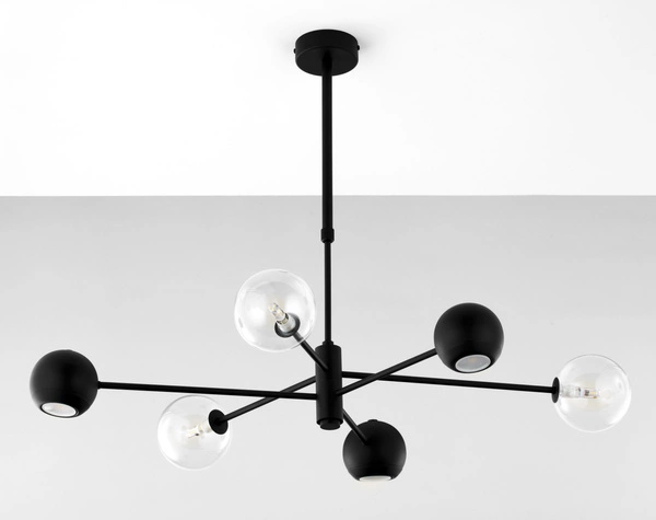 Nowoczesny Żyrandol MOKA wys. 47-69cm 3xG9 3xGU10
14W IP20 | Czarny