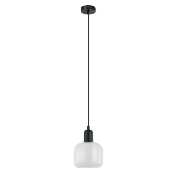 Lampa wisząca LAMEZIA dł. 20cm E27 | czarny