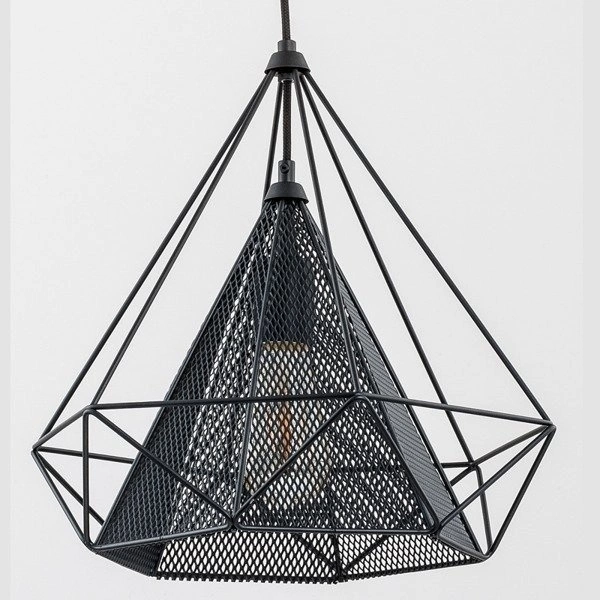 Lampa wisząca ALFA NET CZARNA 1xE27 36cm | 60499
