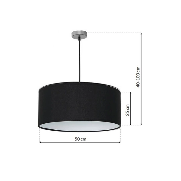 Lampa wisząca CASINO BLACK/CHROME 1xE27 ML63800