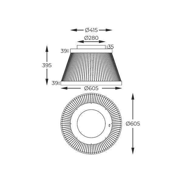 MX3328-2-3BT BALU LAMPA SUFITOWA CZARNA/BLACK