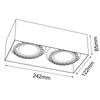 Plafon Cage out 0-2 - Czarny (85 mm) 1269 Antigo