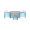 Lampa sufitowa plafon DIXIE BLUE 3x GX53 szer. 30cm | niebieski