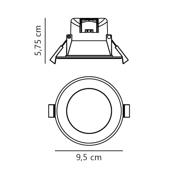 Oprawa wpuszczana BIRLA LED 3000K Biała ciepła Plastik | Biały
