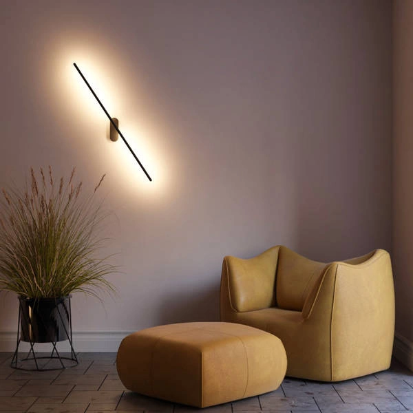 Nowoczesny kinkiet obrotowy LINE 243A 10W 3000K biała ciepła | Czarny