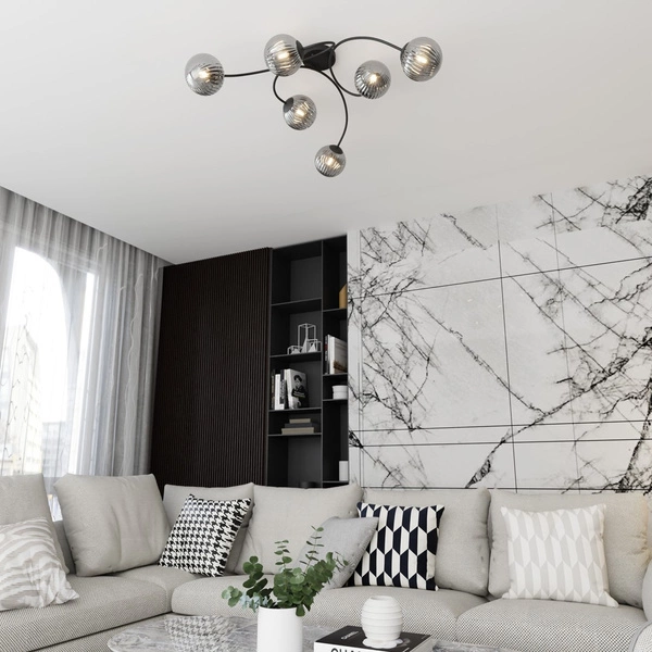 Lampa sufitowa Emibig VIBRA 6 BL GRAFIT 1399/6