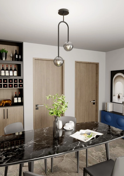 Lampa sufitowa Emibig ATRIA 2 BL GRAFIT 1384/2