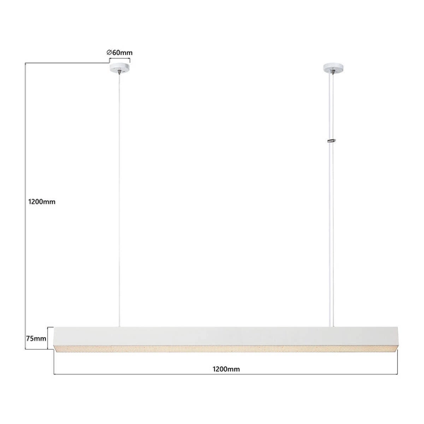 Lampa wisząca Mira L LED CCT Tuya biała LP-1201/1P L WH Smart