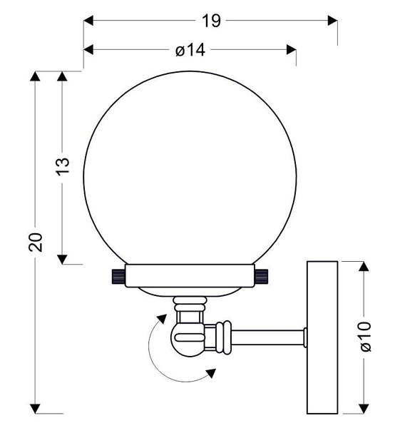 Kinkiet BALLET 21-70852 patynowy 1x40W E27
