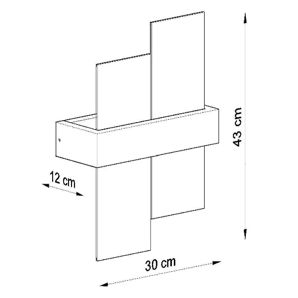 Kinkiet FENIKS 1 drewno biały 15W LED, SL.0079