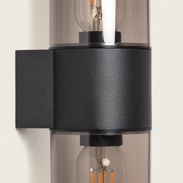 Kinkiet Ścienny zewnętrzny Góra/dół Czarny Klasyczny Abruzzo Pietro 2xE27 30cm