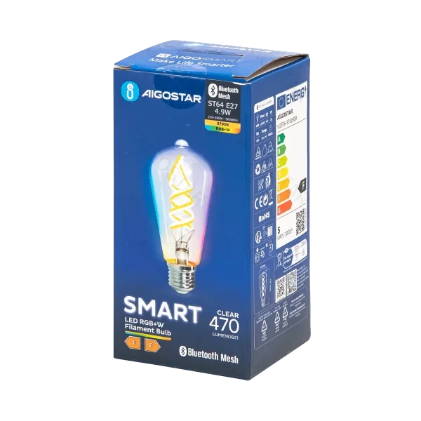 Inteligentna żarówka Bluetooth Mesh 5W ST64 RGB+CCT