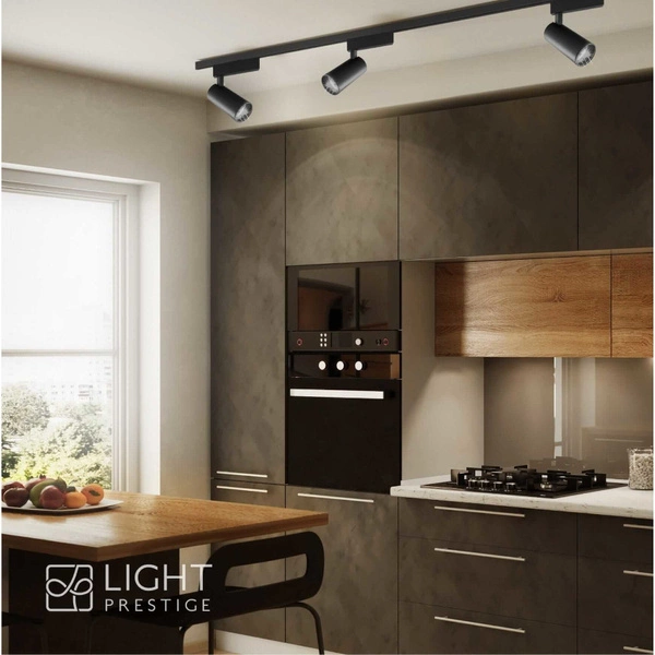 Zestaw szynoprzewodu jednofazowego LEON SET, czarny, 3x7W LED, barwa ciepła 3000K