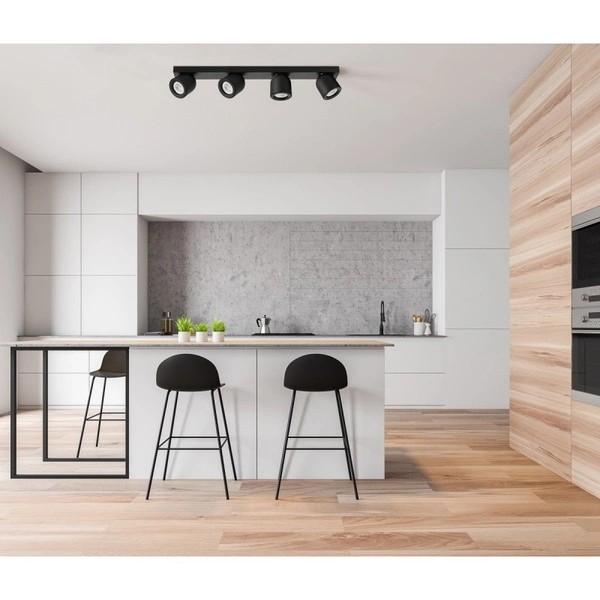 Lampa sufitowa reflektor Nuora dł. 64,5 4xGU10 | czarny