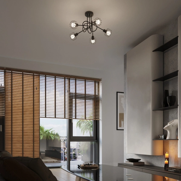 Żyrandol BELUCI 5S, czarny, 5x40W E14, SL.1119