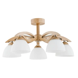 Lampa sufitowa żyrandol EMIR drewno śr. 56cm