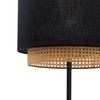 Lampa podłogowa rattanowa abażur BOHO BLACK wys. 145cm | czarny 5568