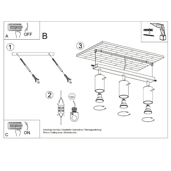 Plafon RING 3 chrom SL.0729