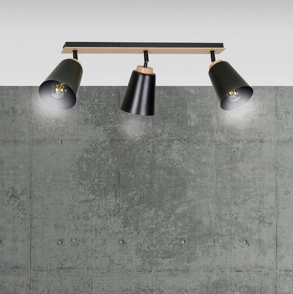 Lampa sufitowa Emibig ATLAS 3 Czarny 725/3