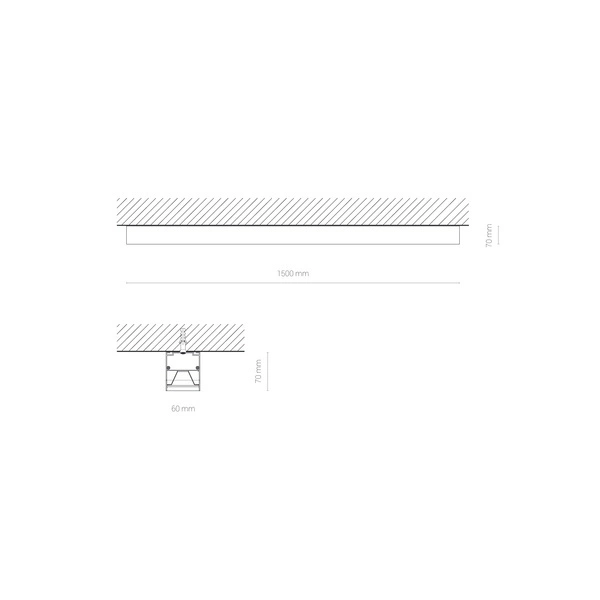 Lampa sufitowa OFFICE PRO LED 150cm 40W barwa ciepła 3000K | biały 10215