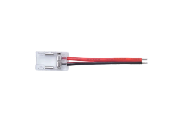 Złącze taśmy LED 8mm z przewodem transparentne 3.5A