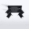 Plafon RING 4 punktowy Stal kolor czarny 12W LED, SL.0094