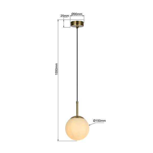 Lampa wisząca Dorado złota 1xE14